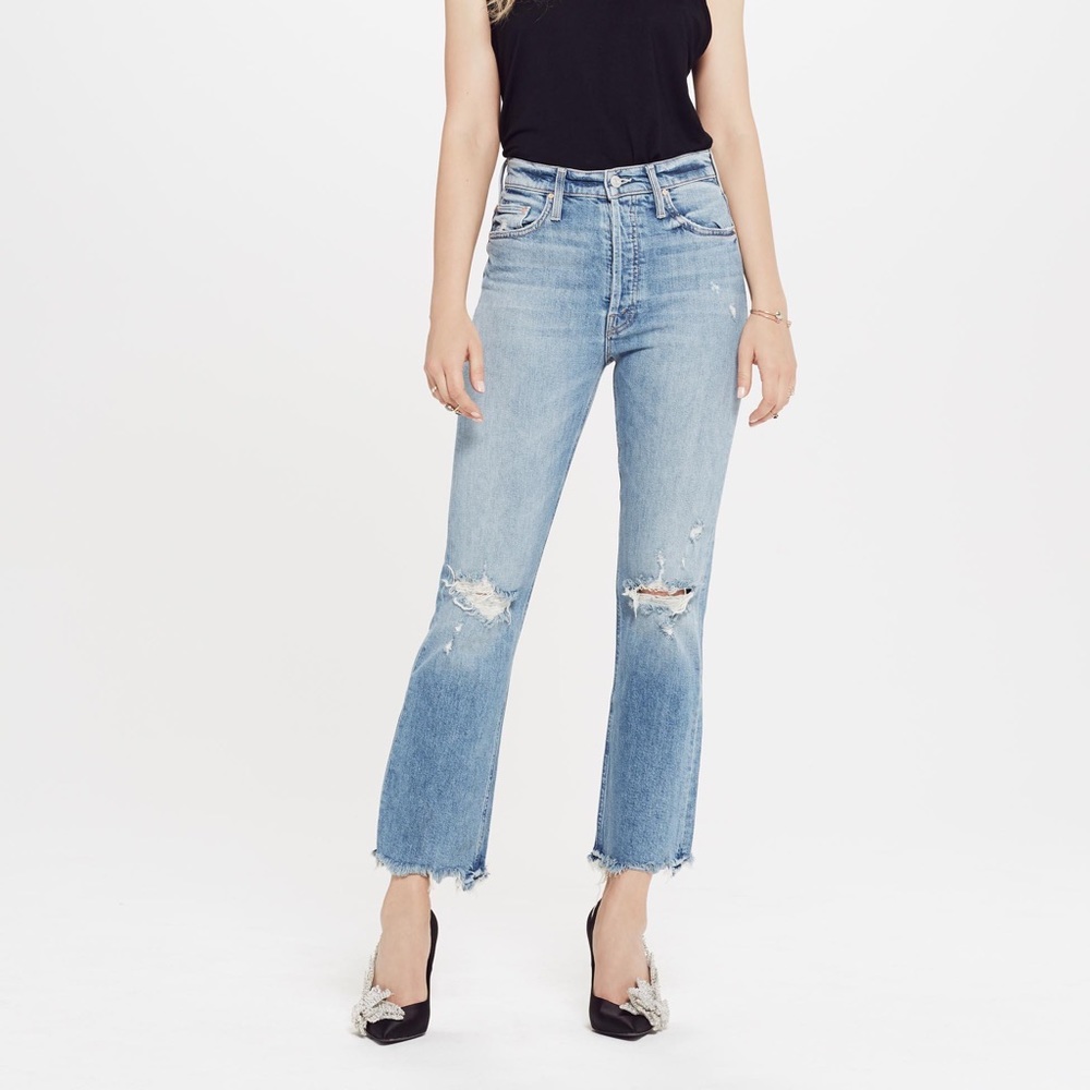 MOTHER DENIM HIGH RISE TRIPPER ANKLE JEANS